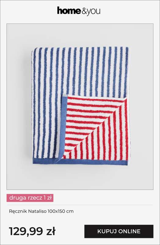 home&you - gazetka promocyjna Tekstylia domowe - druga rzecz 1 zł od piątku 24.04 do wtorku 28.04 - strona 2