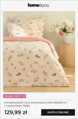 home&you - gazetka promocyjna Tekstylia domowe - druga rzecz 1 zł od piątku 24.04 do wtorku 28.04 - strona 6