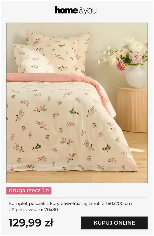 home&you - gazetka promocyjna Tekstylia domowe - druga rzecz 1 zł od piątku 24.04 do wtorku 28.04 - strona 6