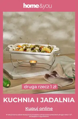 home&you - gazetka promocyjna Kuchnia i jadalnia - druga rzecz 1 zł od soboty 25.04 do wtorku 28.04