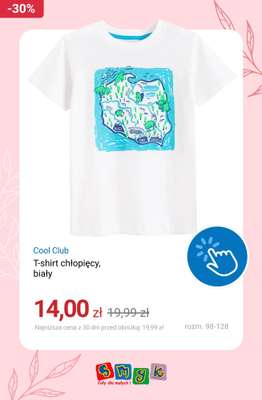 T-shirt chłopięcy, biały