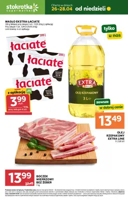 Stokrotka - gazetka promocyjna Hity na start od niedzieli 26.04 do wtorku 28.04