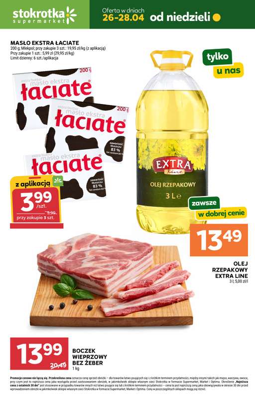 Stokrotka - gazetka promocyjna Hity na start od niedzieli 26.04 do wtorku 28.04