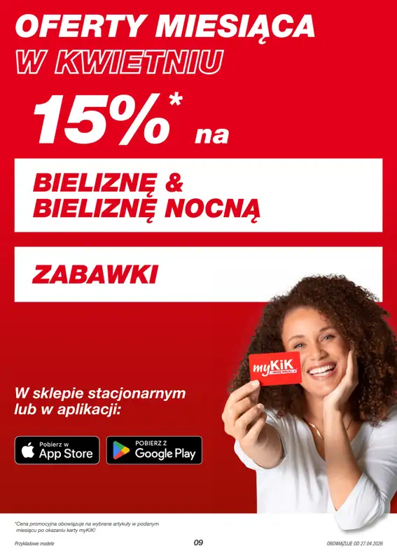 KiK - gazetka promocyjna Gazetka  do soboty 02.05 - strona 9