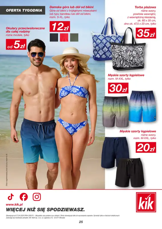 KiK - gazetka promocyjna Gazetka  do soboty 02.05 - strona 25