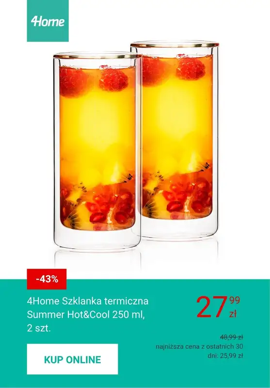 Majówka - gazetka promocyjna 4home | Naczynia do ciepłych i zimnych napojów od piątku 24.04  - strona 5