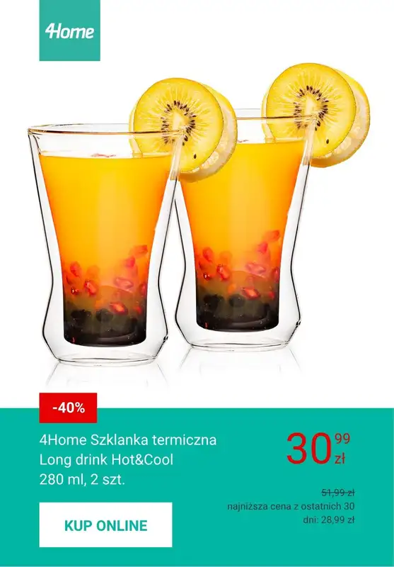 Majówka - gazetka promocyjna 4home | Naczynia do ciepłych i zimnych napojów od piątku 24.04  - strona 4