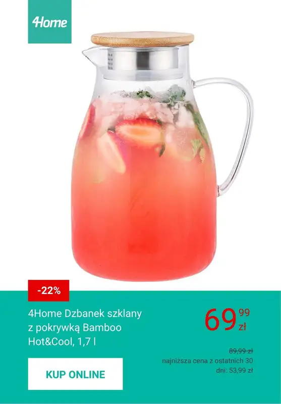 Majówka - gazetka promocyjna 4home | Naczynia do ciepłych i zimnych napojów od piątku 24.04  - strona 7