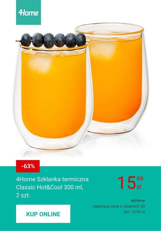 Majówka - gazetka promocyjna 4home | Naczynia do ciepłych i zimnych napojów od piątku 24.04  - strona 3