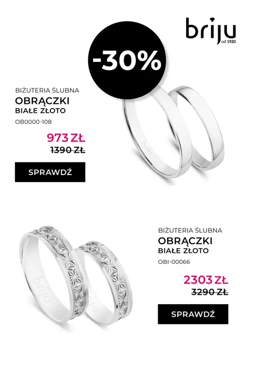 Briju - gazetka promocyjna Oferta Obrączki 2026 od soboty 25.04 do niedzieli 31.05 - strona 8