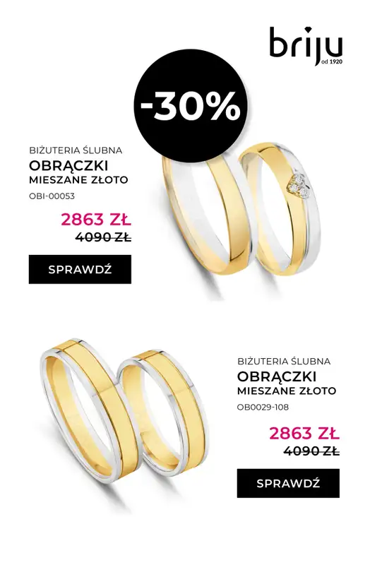 Briju - gazetka promocyjna Oferta Obrączki 2026 od soboty 25.04 do niedzieli 31.05 - strona 18