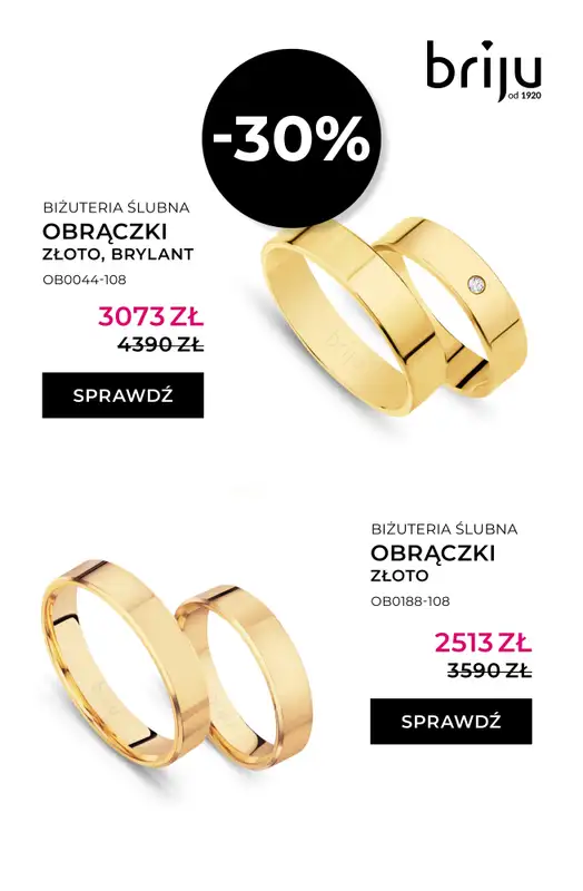 Briju - gazetka promocyjna Oferta Obrączki 2026 od soboty 25.04 do niedzieli 31.05 - strona 6