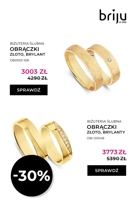 Briju - gazetka promocyjna Oferta Obrączki 2026 od soboty 25.04 do niedzieli 31.05 - strona 12