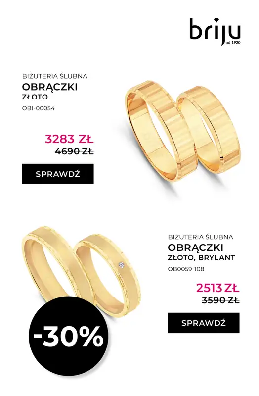 Briju - gazetka promocyjna Oferta Obrączki 2026 od soboty 25.04 do niedzieli 31.05 - strona 11