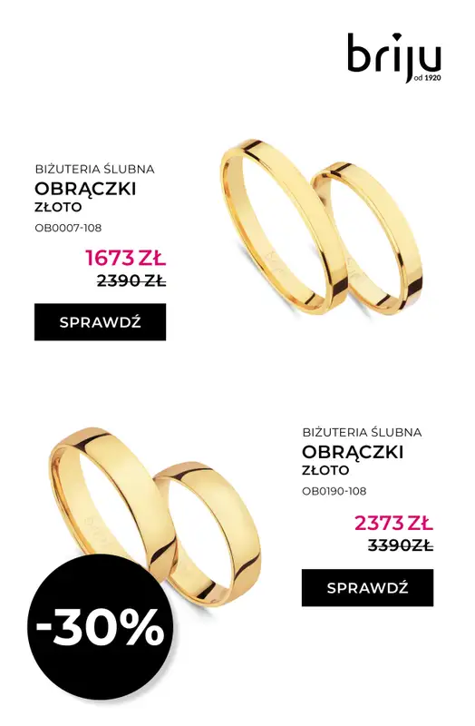 Briju - gazetka promocyjna Oferta Obrączki 2026 od soboty 25.04 do niedzieli 31.05 - strona 5