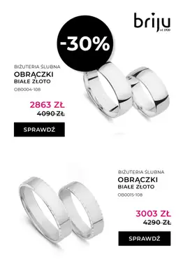 Briju - gazetka promocyjna Oferta Obrączki 2026 od soboty 25.04 do niedzieli 31.05 - strona 10