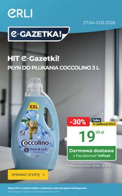 ERLI - gazetka promocyjna Codzienne okazje do -80% taniej z ERLI! od poniedziałku 27.04 do niedzieli 03.05