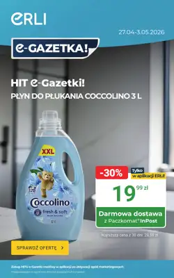ERLI - gazetka promocyjna Codzienne okazje do -80% taniej z ERLI! od poniedziałku 27.04 do niedzieli 03.05