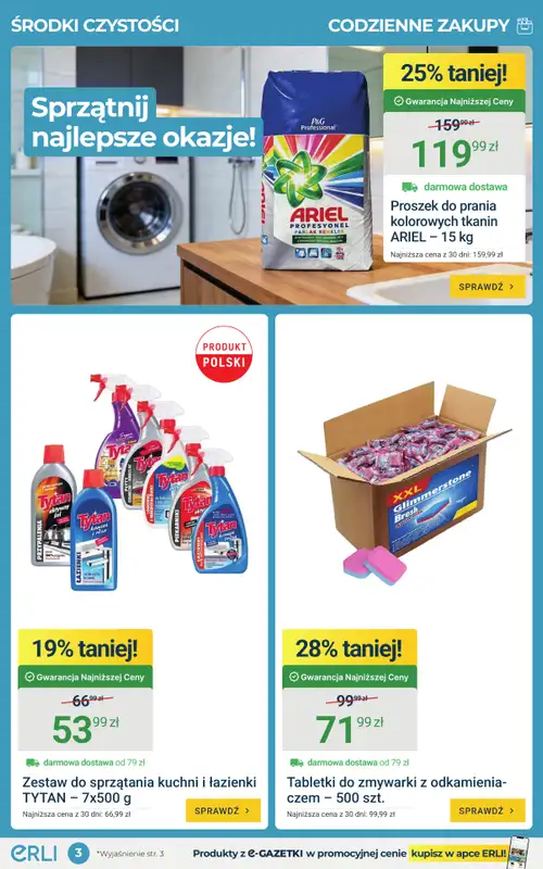 ERLI - gazetka promocyjna Codzienne okazje do -80% taniej z ERLI! od poniedziałku 27.04 do niedzieli 03.05 - strona 3