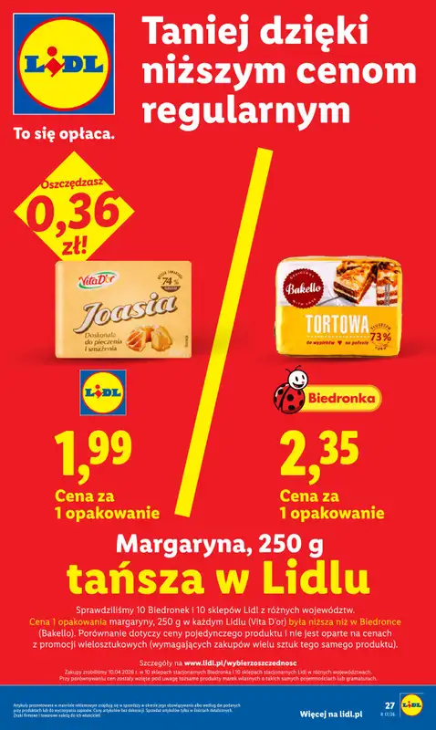 Lidl - gazetka promocyjna Oferta od czwartku od czwartku 23.04 do niedzieli 26.04 - strona 27