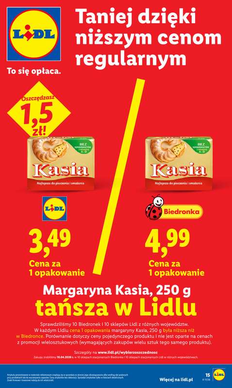 Lidl - gazetka promocyjna Oferta od czwartku od czwartku 23.04 do niedzieli 26.04 - strona 15