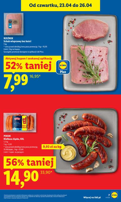 Lidl - gazetka promocyjna Oferta od czwartku od czwartku 23.04 do niedzieli 26.04 - strona 7