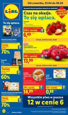 Lidl - gazetka promocyjna Oferta od czwartku od czwartku 23.04 do niedzieli 26.04