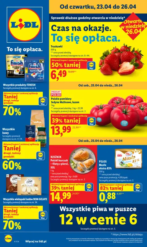 Lidl - gazetka promocyjna Oferta od czwartku od czwartku 23.04 do niedzieli 26.04