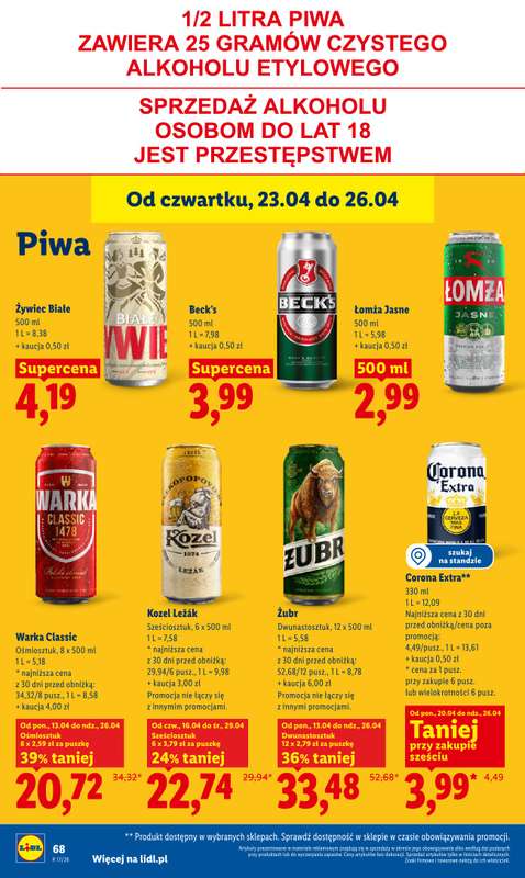 Lidl - gazetka promocyjna Oferta od czwartku od czwartku 23.04 do niedzieli 26.04 - strona 72