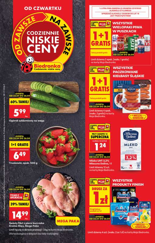 Biedronka - gazetka promocyjna Od czwartku od czwartku 23.04 do środy 29.04