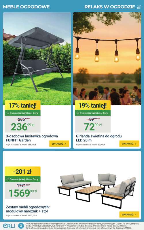 ERLI - gazetka promocyjna Hity sezonu w ogrodzie taniej z ERLI! od poniedziałku 27.04 do niedzieli 03.05 - strona 3