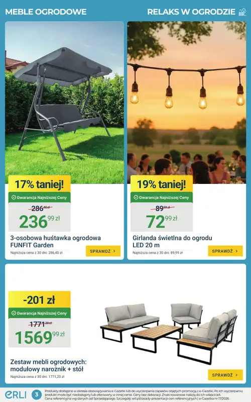 ERLI - gazetka promocyjna Hity sezonu w ogrodzie taniej z ERLI! od poniedziałku 27.04 do niedzieli 03.05 - strona 3