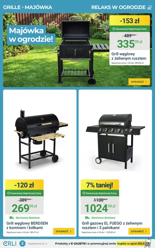 ERLI - gazetka promocyjna Hity sezonu w ogrodzie taniej z ERLI! od poniedziałku 27.04 do niedzieli 03.05 - strona 2