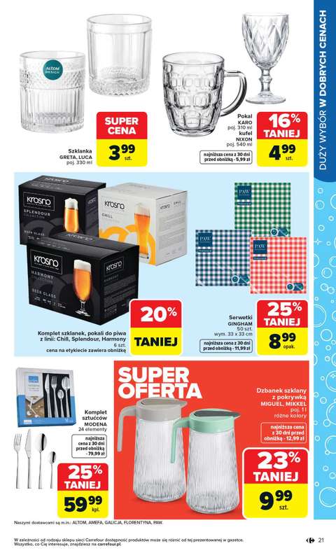 Carrefour - gazetka promocyjna Gazetka Łap super okazje od poniedziałku od poniedziałku 27.04 do soboty 09.05 - strona 21
