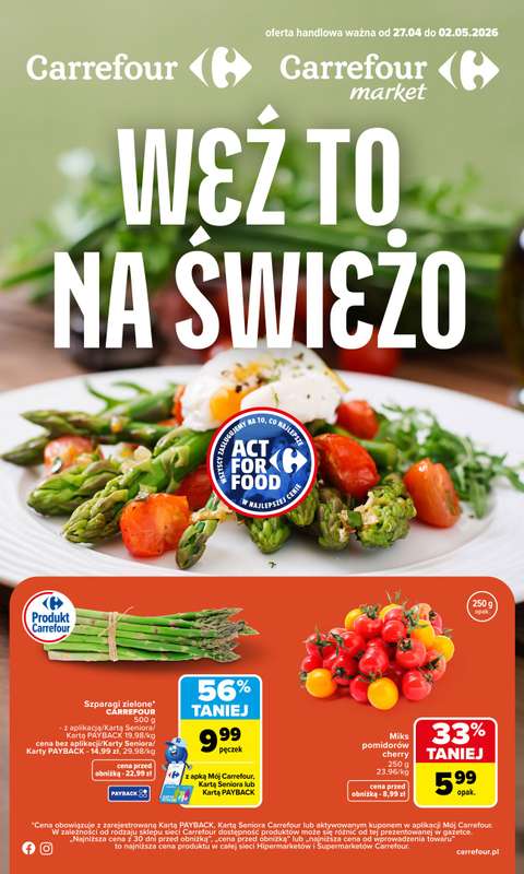 Carrefour Market - gazetka promocyjna Gazetka Weź to na świeżo  do soboty 02.05