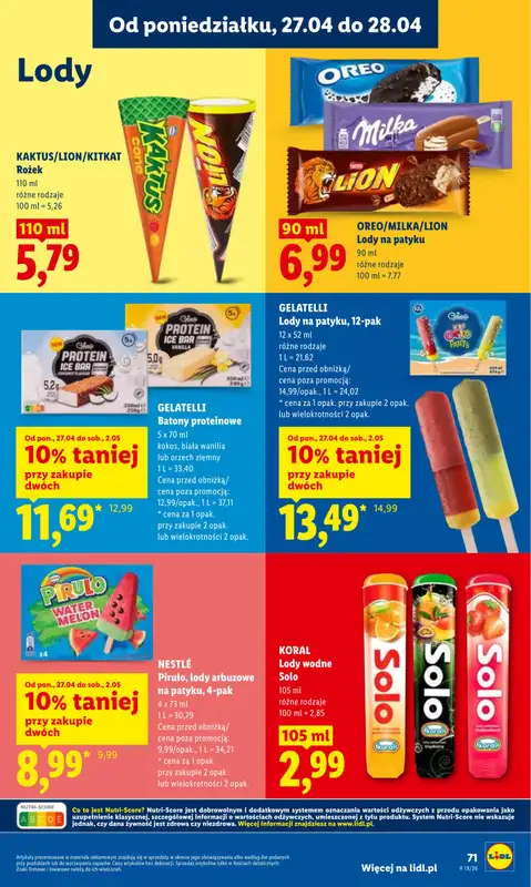 Lidl - gazetka promocyjna Oferta od poniedziałku od poniedziałku 27.04 do wtorku 28.04 - strona 71