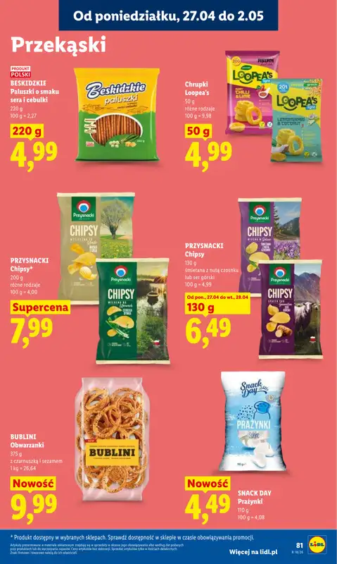 Lidl - gazetka promocyjna Oferta od poniedziałku od poniedziałku 27.04 do wtorku 28.04 - strona 81