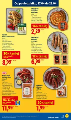 Lidl - gazetka promocyjna Oferta od poniedziałku od poniedziałku 27.04 do wtorku 28.04 - strona 47