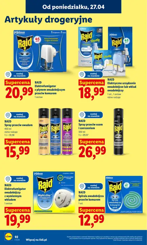 Lidl - gazetka promocyjna Oferta od poniedziałku od poniedziałku 27.04 do wtorku 28.04 - strona 92