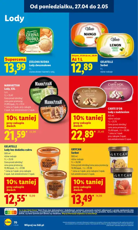 Lidl - gazetka promocyjna Oferta od poniedziałku od poniedziałku 27.04 do wtorku 28.04 - strona 70