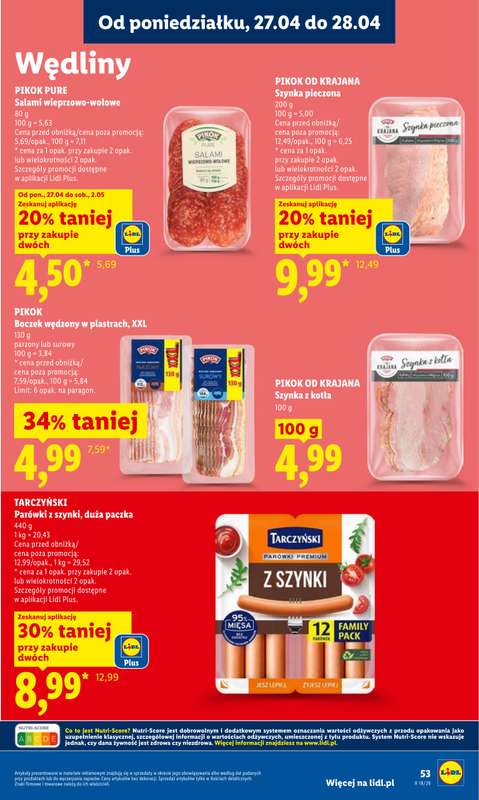 Lidl - gazetka promocyjna Oferta od poniedziałku od poniedziałku 27.04 do wtorku 28.04 - strona 53