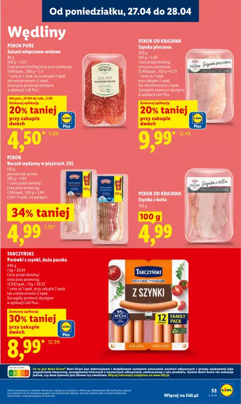Lidl - gazetka promocyjna Oferta od poniedziałku od poniedziałku 27.04 do wtorku 28.04 - strona 53
