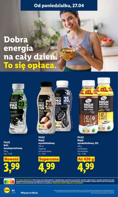 Lidl - gazetka promocyjna Oferta od poniedziałku od poniedziałku 27.04 do wtorku 28.04 - strona 64