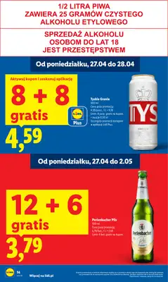 Lidl - gazetka promocyjna Oferta od poniedziałku od poniedziałku 27.04 do wtorku 28.04 - strona 14