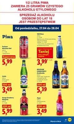 Lidl - gazetka promocyjna Oferta od poniedziałku od poniedziałku 27.04 do wtorku 28.04 - strona 77