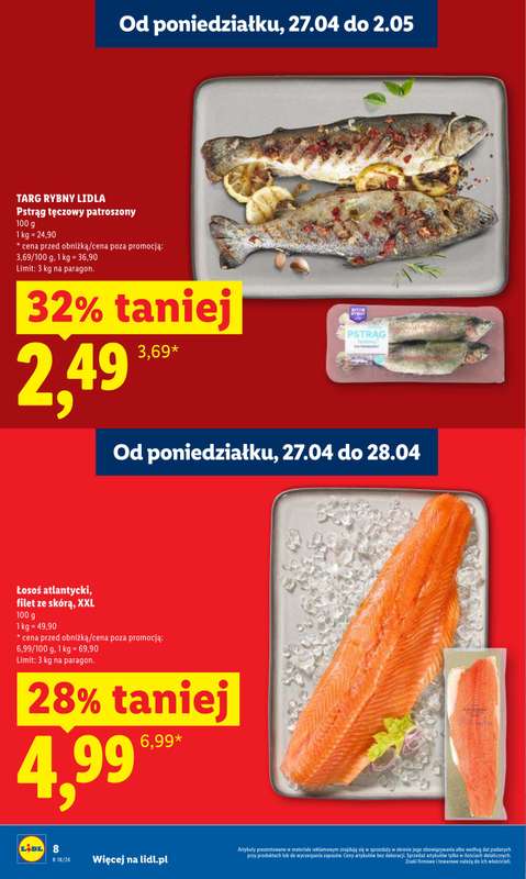 Lidl - gazetka promocyjna Oferta od poniedziałku od poniedziałku 27.04 do wtorku 28.04 - strona 8