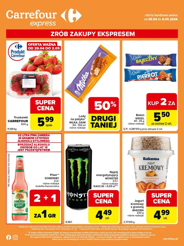 Carrefour Express - gazetka promocyjna Gazetka Express od wtorku 28.04 do poniedziałku 04.05 - strona 2