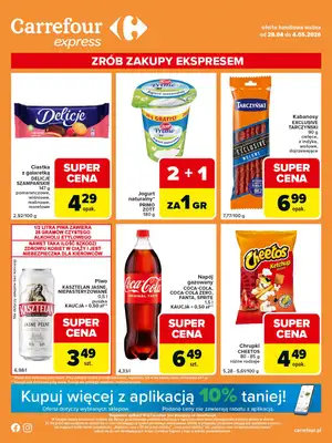 Carrefour Express - gazetka promocyjna Gazetka Express od wtorku 28.04 do poniedziałku 04.05