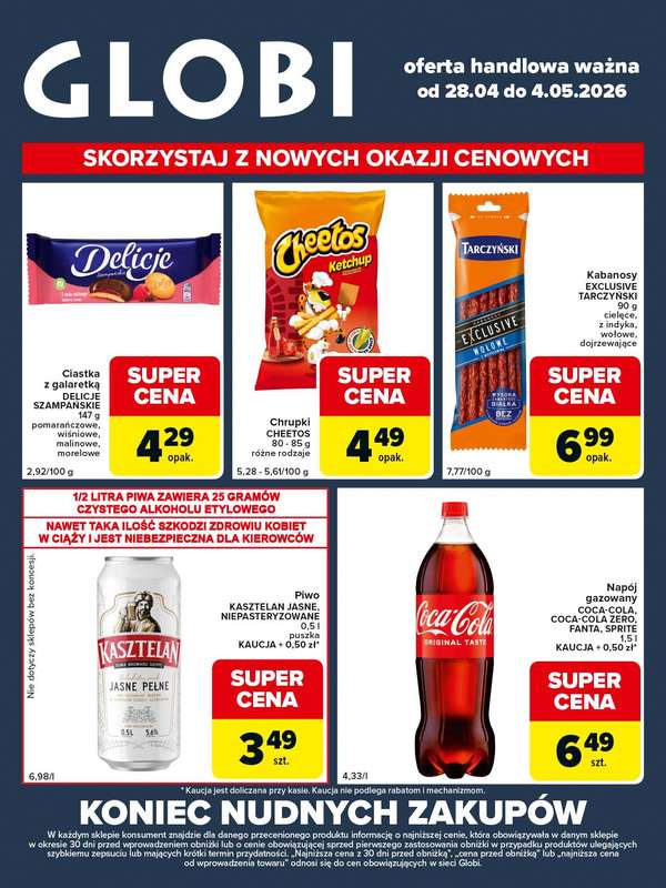 Globi - gazetka promocyjna Gazetka Globi od wtorku 28.04 do poniedziałku 04.05