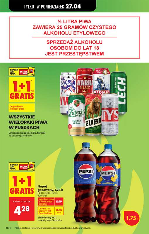 Biedronka - gazetka promocyjna Od poniedziałku, Z ladą tradycyjną od poniedziałku 27.04 do soboty 02.05 - strona 20